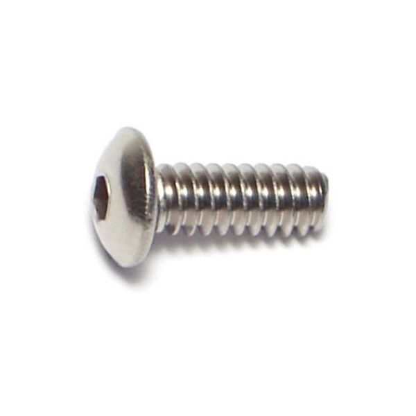 Midwest Fastener #6-32 Socket Head Cap Screw, Button, Plain 18-8 Stainless Steel, 3/8 in Length, 20 PK 72042 - main